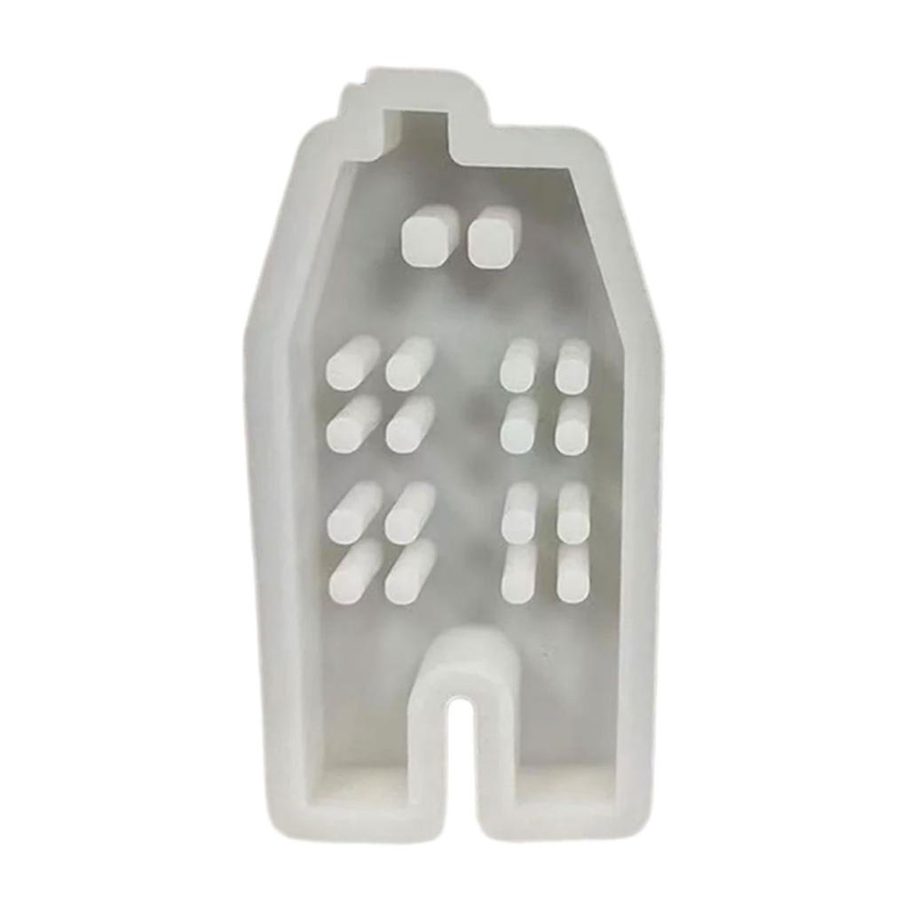 House Candle Molds Multiple Window House Resin Molds for Making Candle Cake Fondant Room Decorations Gypsum Ornaments