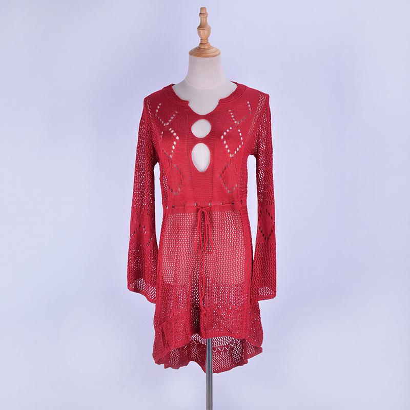 Сексуальное бикини, женский купальник, пляжный купальный костюм, пляжная одежда, вязаный купальник, сетчатое пляжное платье, туника, халат