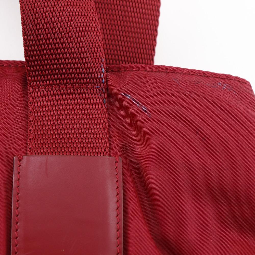 PRADA Tote Bag B10310 Red Nylon Women Used