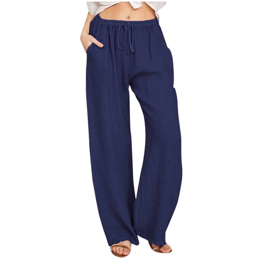 Women's Casual Wide-leg Pants Loose Plus Size Breathable Light Pants