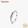 Tancise Classic 925 Sterling Silver  Zircon Ring Ladies Jewelry Wedding Promise Party Gift
