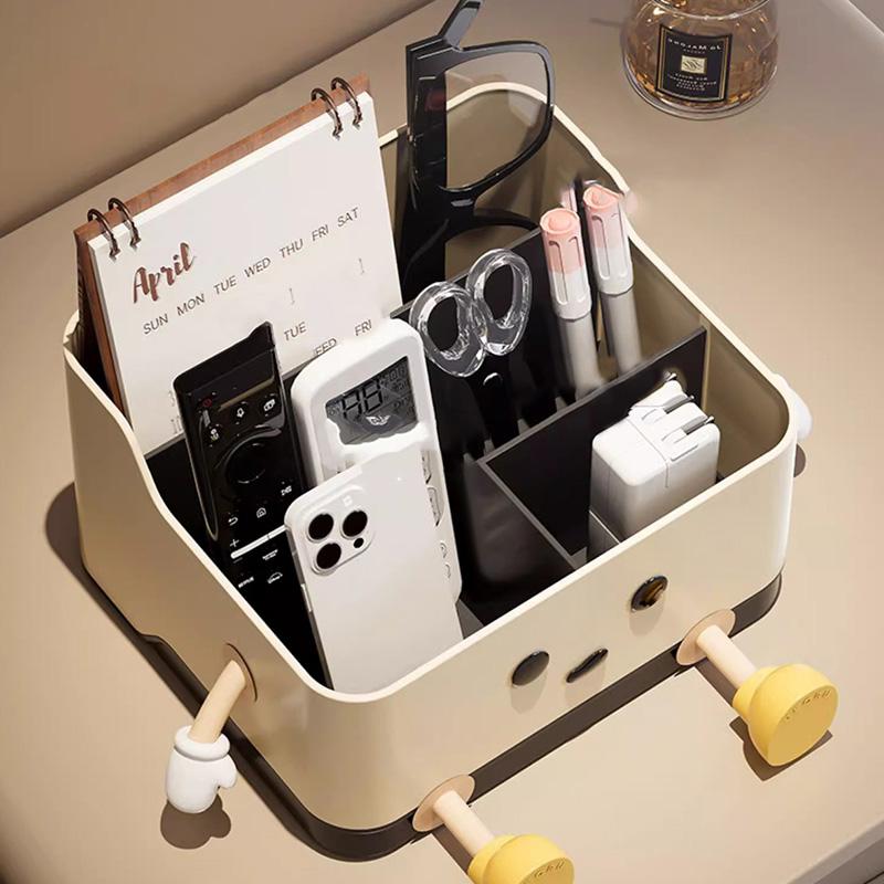 Desktop Storage Box Living Room Remote Control Organizing Box Office Dormitory Stationery Storage Box Cosmetic Storage Shelf