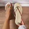 Fashion Color Casual Slippers Summer Comfortable Silver Gold Women Shoes Beach Home Flat Simple Women's Slippers Chanclas Mujer