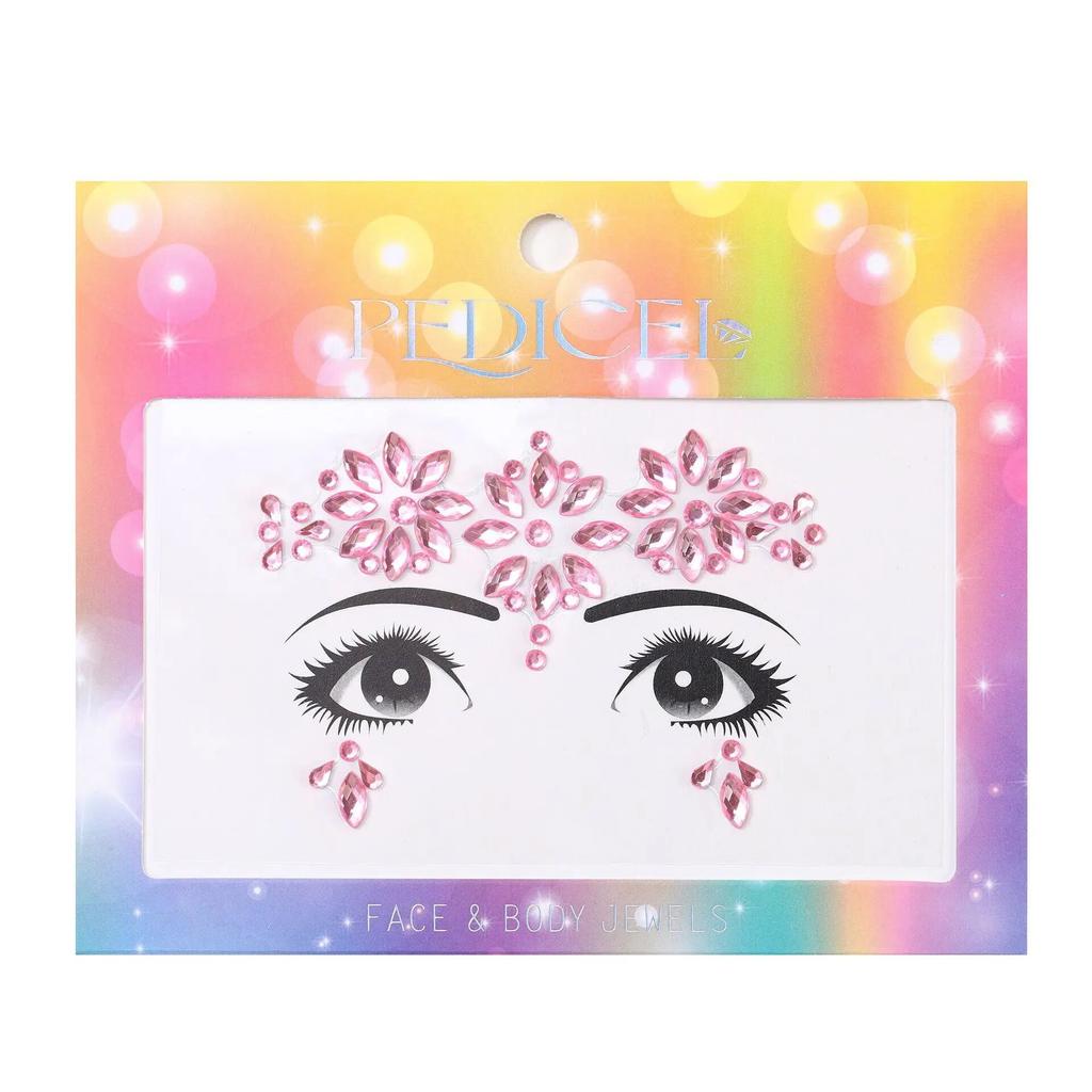 Colourful Kids Makeup Face Stickers Crystal Diamonds Gemstones Girls Women Holiday Glitter Party Self Adhesive Eye Face Tattoos
