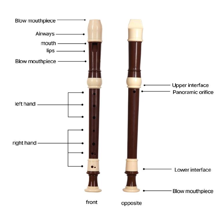 B Key Soprano Vertical Flute Baroque Clarinet Woodwind instrument for Beginner