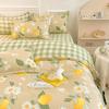 Green Series 4in1 Bedsheet Set Pillowcases Floral Printed Bedsheet Duvet Cover Zipper Thickening Comforter Covers 4 Pieces