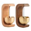 Magnetic Wooden Wind Chimes Hanging Japanese Style Doorbells Wind Loud Door Bell for Refrigerator Door Restaurant Home