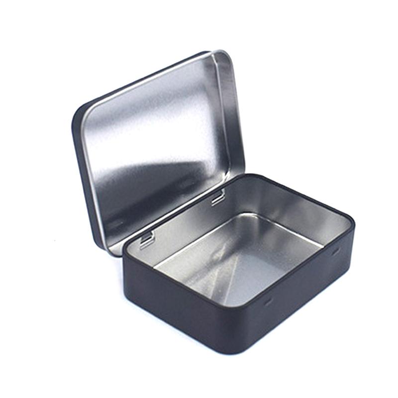 1 шт., аксессуары для самостоятельного изготовления, металлическая жестяная серебряная черная откидная коробка для хранения инструментов, денег, монет, конфет, ключей, визиток, ящик для хранения