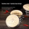 Diruien Stainless Steel Bamboo Steamer Basket & Lid Set