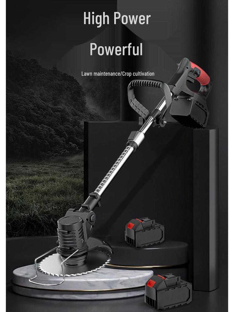 Аккумуляторная газонокосилка и ручной электрический триммер для травы