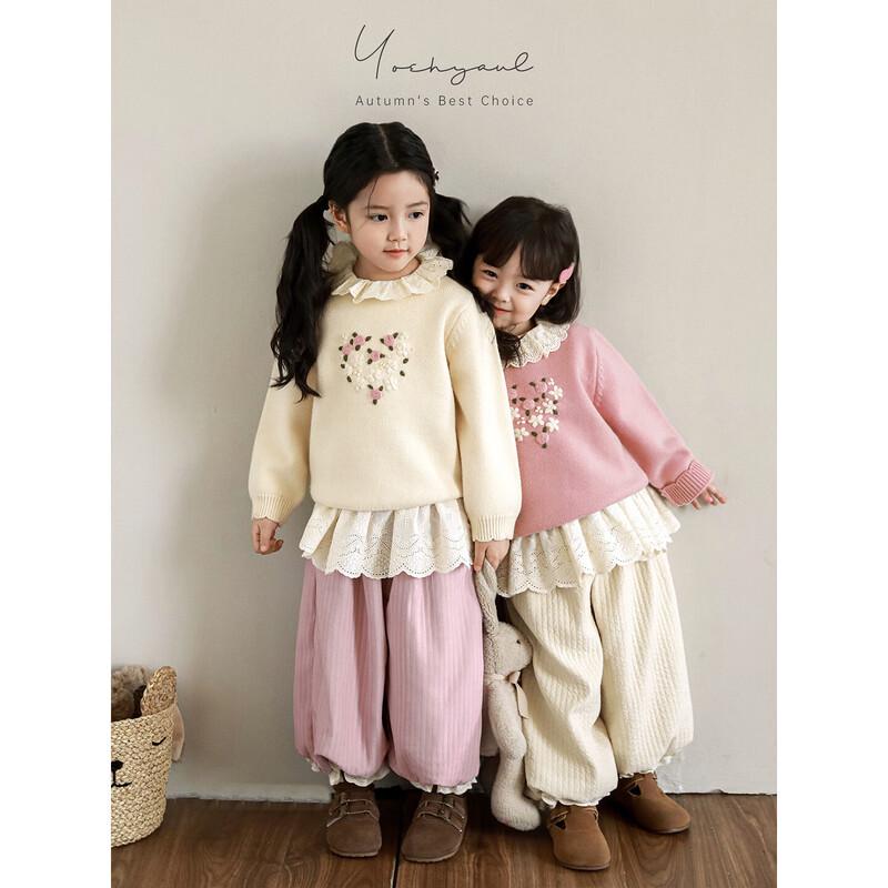 Girls' Romantic Handmade Crochet Winter Sweater