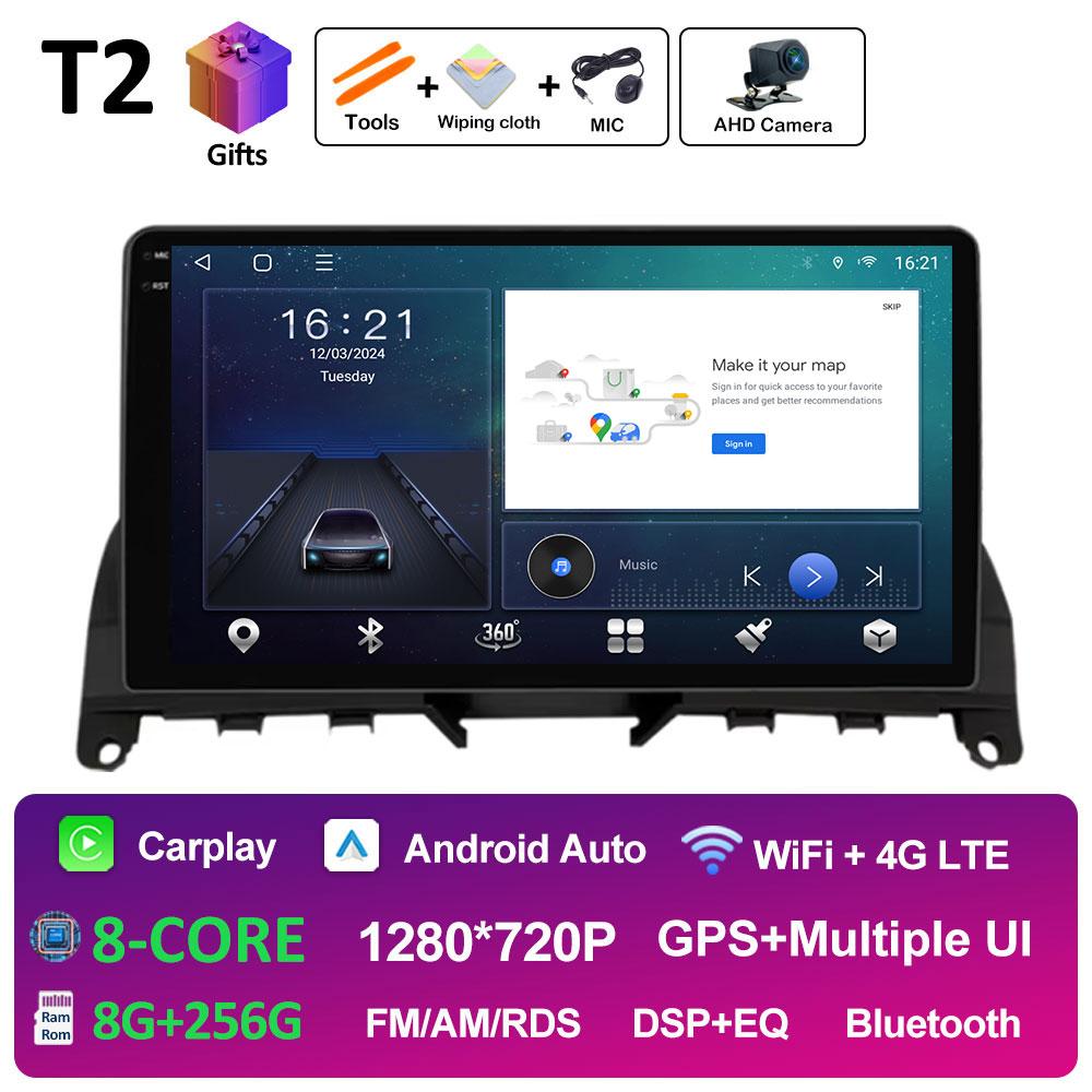 Для Mercedes Benz C Class3 W204 S204 2006 2007 2008 2009 2010 2011 Android 14 Intelligenr System Bluetooth Вентилятор охлаждения GPS Navi