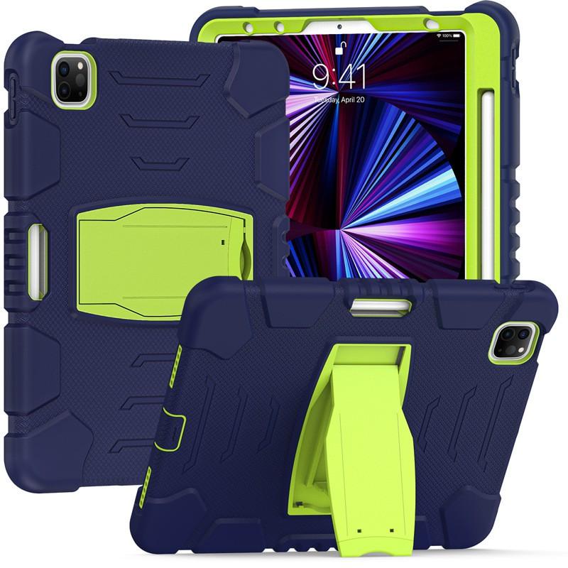 Silicone Full Cover Case With Kickstand IPad Pro 12.9 Inch 11 Shockproof Anti-Slip Heat Dissipation Scratch