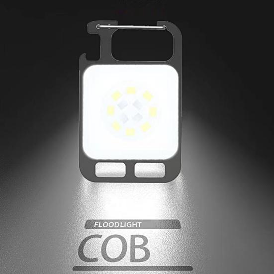 Перезаряжаемый магнитный присоска, высокая яркость, пружинная открывалка для бутылок, аварийное освещение, мини-светодиодный фонарик, брелок, рабочий свет, товары для кемпинга