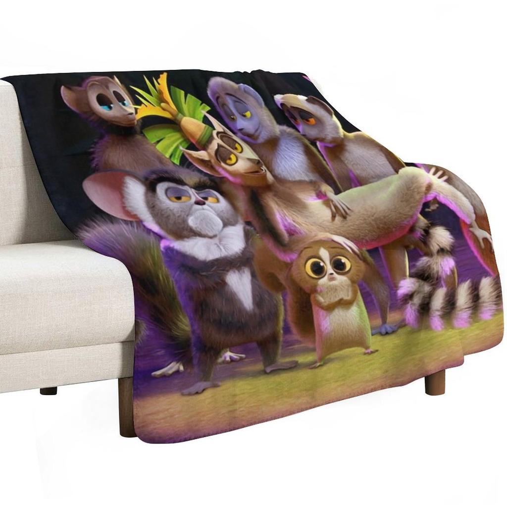 All Hail King Julien Throw Blanket Easy Care Comfortable Blanket for Couch