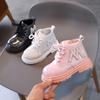Bota Girl Short Boot New Autumn Winter Shiny Pearls Single Boot Fashion Boy Ankle Boot Pink White Black Boot Kid Shoe Girl Shoes
