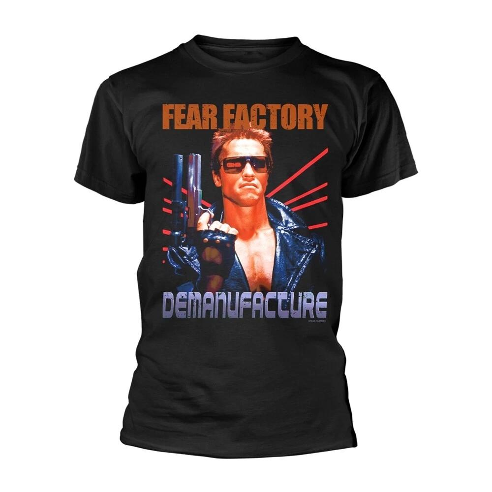 Футболка Fear Factory 'Terminator' 100% Хлопок Мужская Топ - НОВАЯ