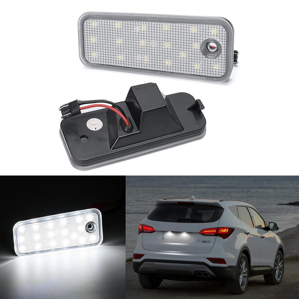 Светодиодная лампа подсветки номерного знака T10 белая без ошибок для Hyundai Santa DM Grand Santa Fe NC 2013-2018 лампа подсветки номерного знака