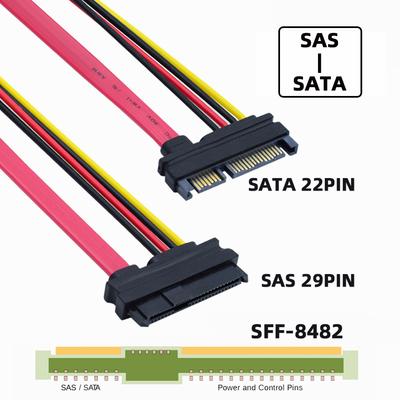 SF-008 SFF-8482 SAS 29Pin к SATA 22Pin Адаптер-расширитель для RAID жесткого диска с кабелем 10 см