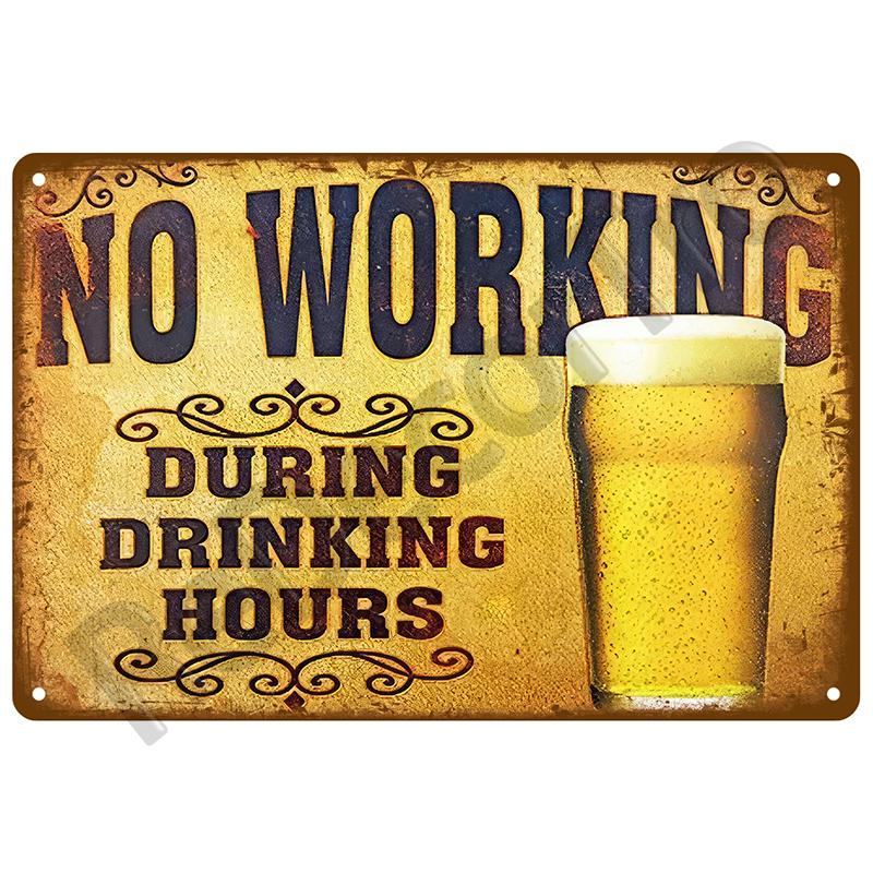 Retro Tin Signs Wall Art Bathroom Room Home Decor Items Vintage Metal Signs Accessories Luxury Decoration Poster Bar Accessories