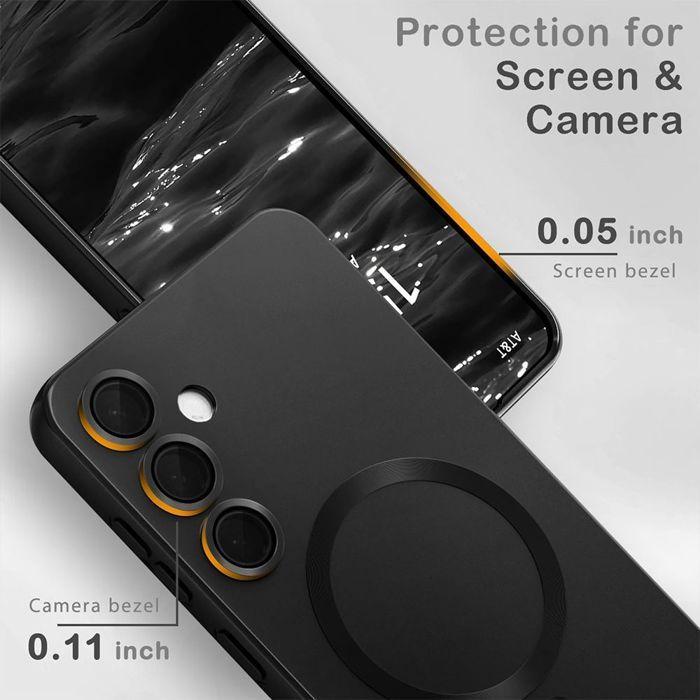 Coque de Protection - BOOLING - pour Samsung Galaxy A17 5G/4G - Silicone Slim avec Cercle Magnétique - Noir