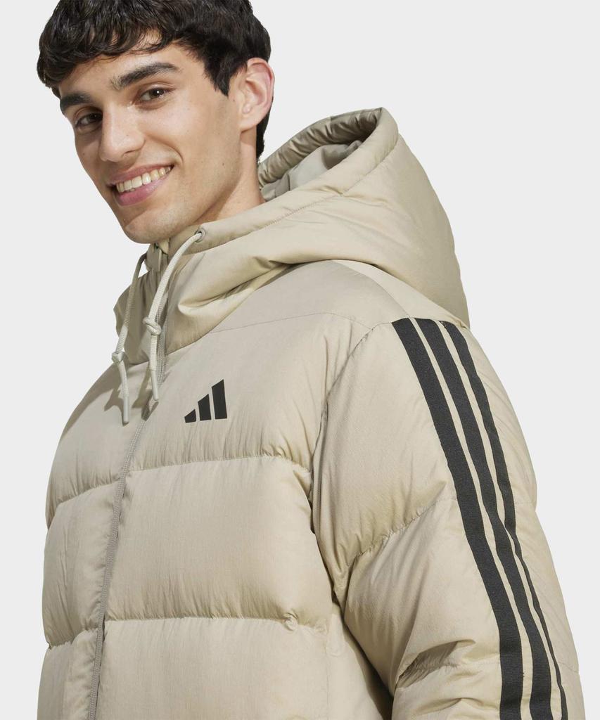adidas Пуховик Climawarm с 3 полосками и капюшоном - Песочно-бежевый / Jm4166