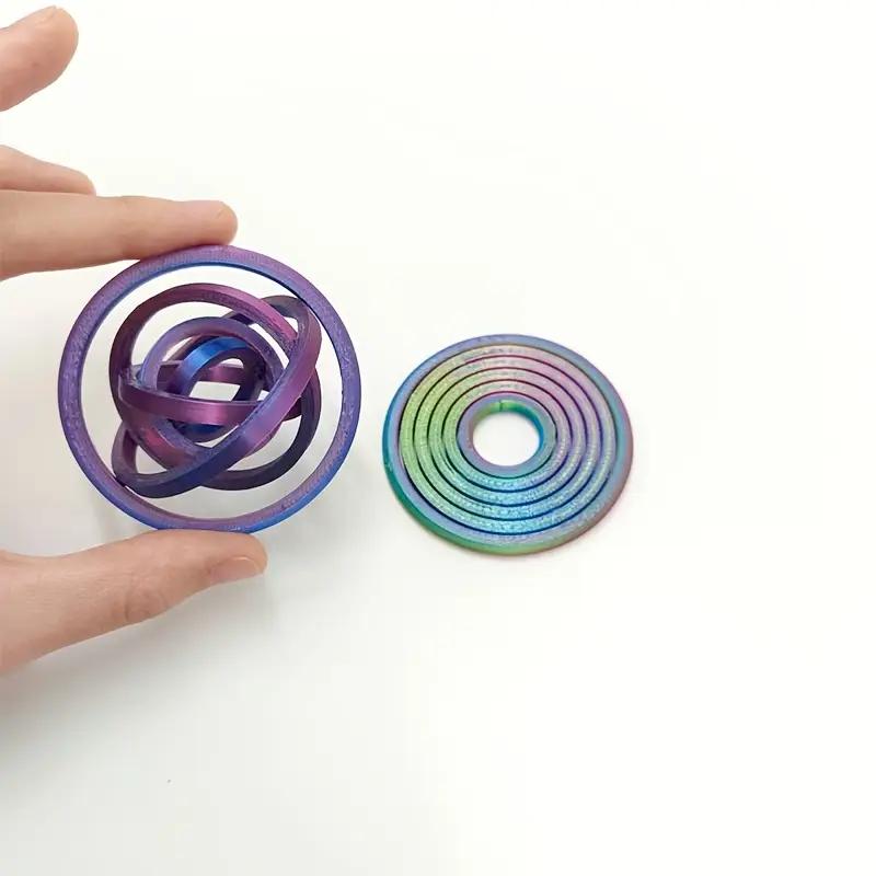 1 шт. 3D-печатное декомпрессионное вращающееся кольцо для кончика пальца, межзвездный декомпрессионный диск, спиральное многоугольное кольцо для пальца, игрушка-пуш-пуш, украшения
