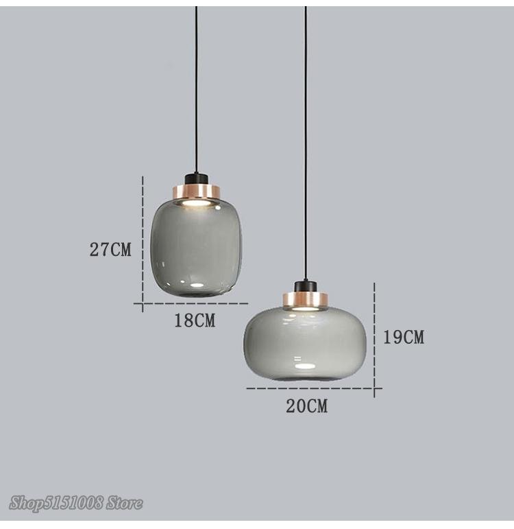 Nordic LED Pendant Light Designer Glass Bedroom Bedside Hanging Minimalist Modern Restaurant Bar Study Room Creative Decor Lamp