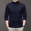 Men S Half Turtleneck Knit Sweater Solid Color Long Sleeve Winter Warm Base Layer