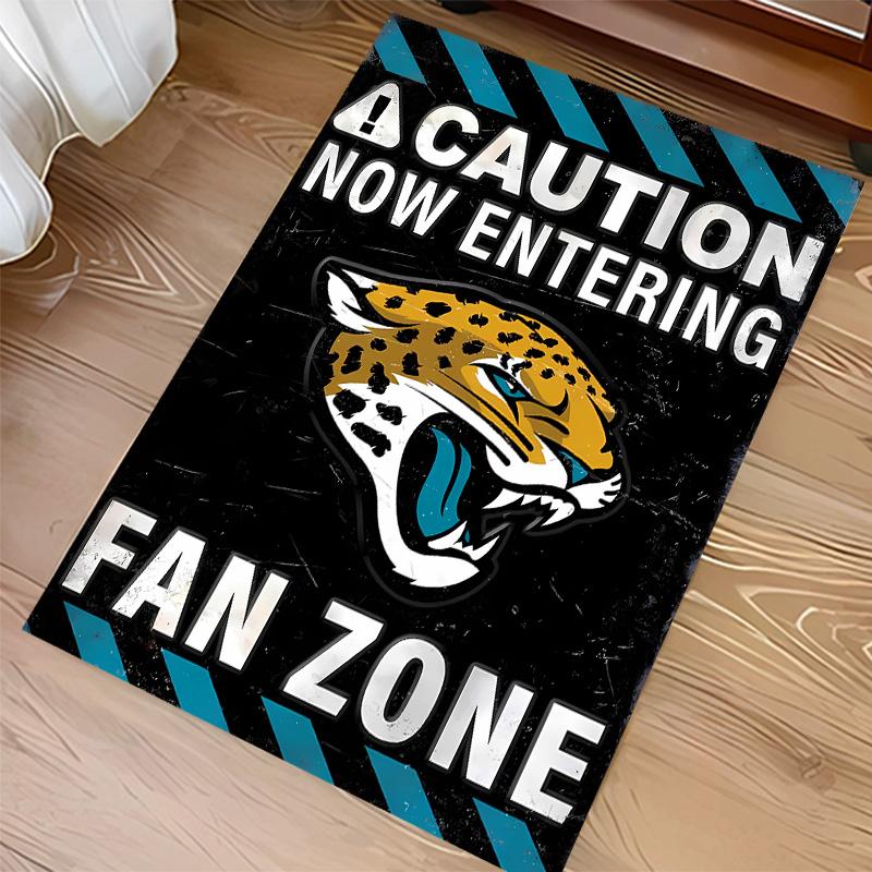 Jacksonville Jaguars logo Print Area Rug - Soft, Washable Non-Slip Indoor Mat for Office Chairs, Living Room, Home Office Decorative Rug