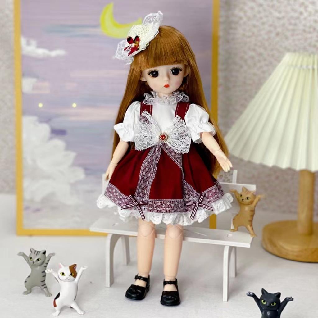 1/6 BJD кукла 30 см с несколькими подвижными суставами и макияжем для лица, модная одежда, высококачественные игрушки для девочек, кукла для друга, праздничный подарок
