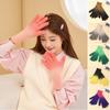 Gradient Color Touch Screen Mitten Cold-Proof Thicken Warm Gloves Winter Knitted Gloves  Riding