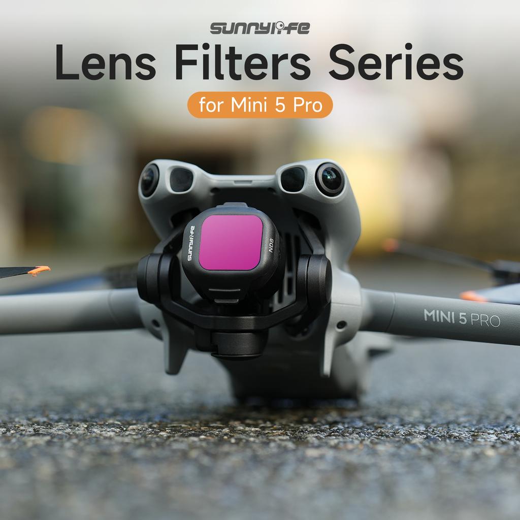 Комплект ND-фильтров для объектива для DJI Mini 5 Pro Защитный объектив УФ CPL ND8/16/32/64/ ND8/16/32/64PL ND64PL Поляризационный аксессуар для дрона