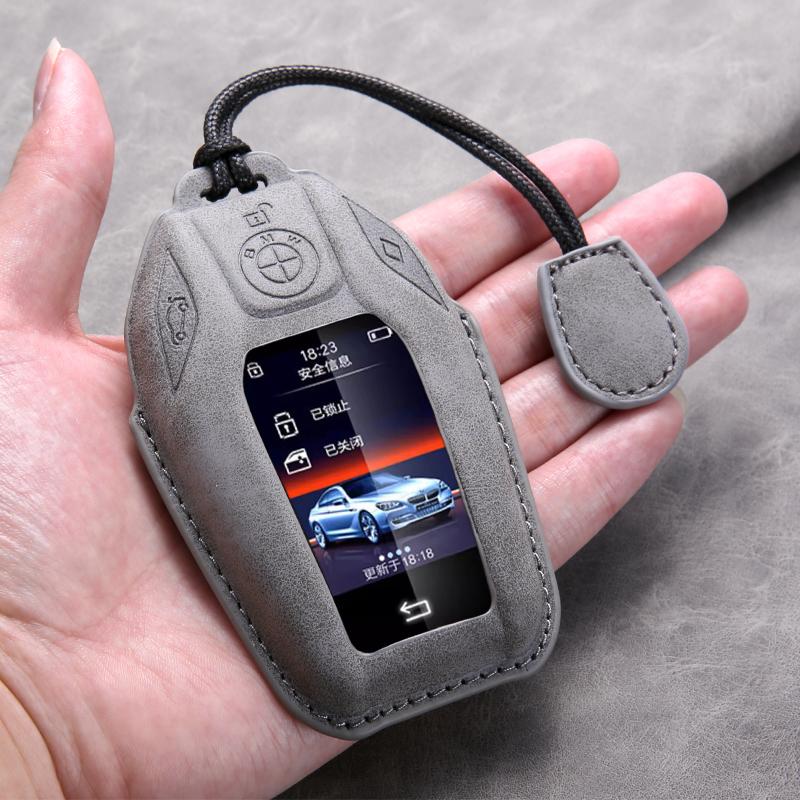 Suede Leather Car Smart Key Case Fob Cover Shell For BMW 3 5 7 Series G11 G12 G30 G31 G32 i8 I12 I15 G01 X3 G02 X4 G05 X5 G07 X7 WC5