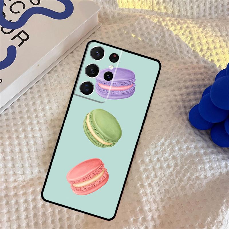 Макаруны Торт Десерт Милый Чехол Для Телефона Для Samsung Galaxy S25 Ultra S9 S10 S20 S22 S21 S23 FE S24 Plus Защитная Крышка