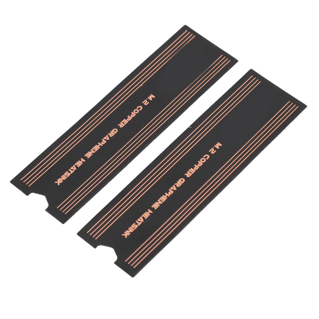 2шт M.2 SSD Графеновый радиатор Двухслойный профессиональный NVMe Медный Графеновый радиатор для ноутбука