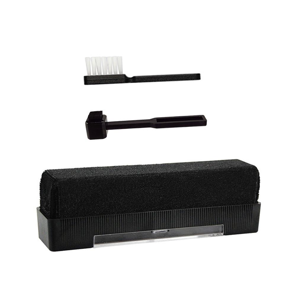 3in1 Vinyl Record Player Cleaning Kit with Velvet Brush Carbon Fiber Stylus Brush Universal