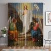 Jesus Modern Living Room Curtains for Camera Partition Tulle for Bedroom Window Curtain Shades Home Interior Curtains 2 Pieces