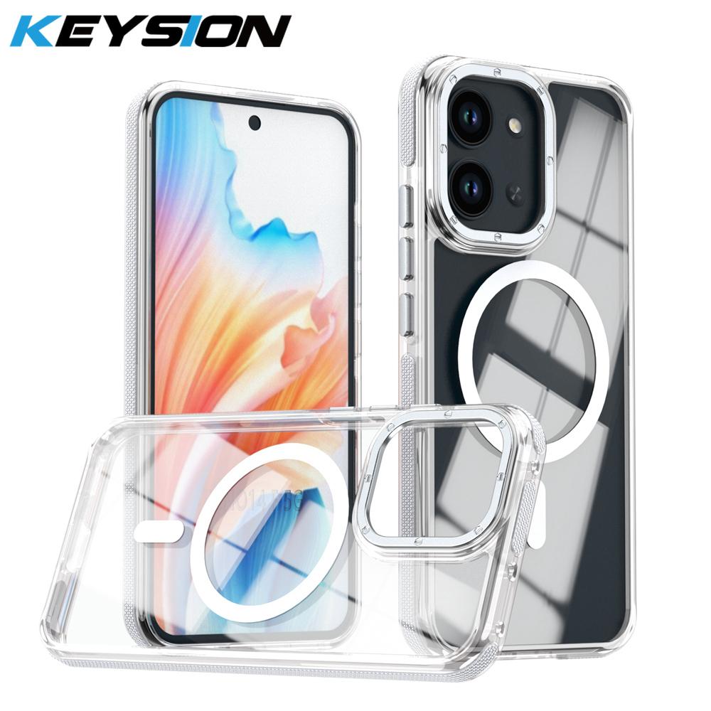 KEYSION HD Прозрачный Магнитный Чехол для MagSafe для Redmi 15C 171мм Прозрачная Ударопрочная Задняя Крышка Телефона для Xiaomi POCO C85