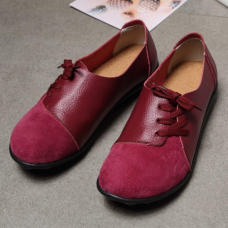 Женская обувь большого размера. Повседневная женская обувь на одинарной платформе. Туфли-бобы с низким верхом и шнуровкой.