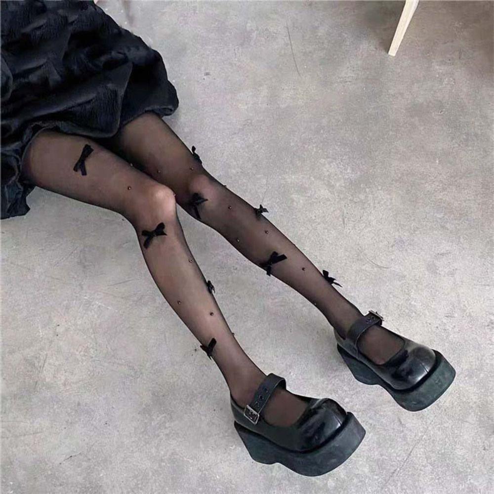 Прозрачные чулки JK Лолита сетка милые чулки для девочек модные леггинсы женские для вечеринки