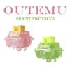 Переключатель Outemu Silent Peach V3, смазанный переключатель Silent Lemon V3, механическая клавиатура, линейная тактильная, 5-контактная, с возможностью горячей замены, предварительно смазанный, из полиоксиметилена (POM)