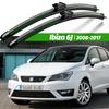 Стеклоочистители LHD Передние щетки стеклоочистителя для Seat Ibiza 6J 2008 - 2017 Ветровое стекло Ветровое стекло Окно автомобиля Дождевые щетки 24"+16" Аксессуары