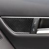 2Pcs Carbon Fiber Interior Door Panel Cover Trim Fit for Mercedes Benz C Class W204 2007 2008 2009 2010 2011 2012 2013