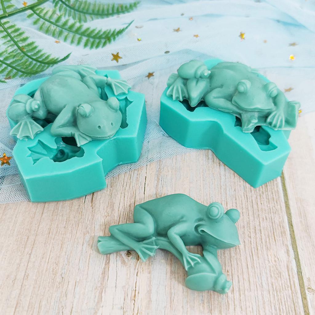 Милая силиконовая форма в виде лягушки, 3D форма для мастики, DIY украшение для торта, форма для конфет и десертов, кухонные принадлежности для выпечки DIY