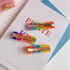 Cute Bear Candy Color Hairpins Barrette Colorful Hair Clip Jelly Color Gummy Headwear Girls Women Hairpin Duckbill Clip Headwear
