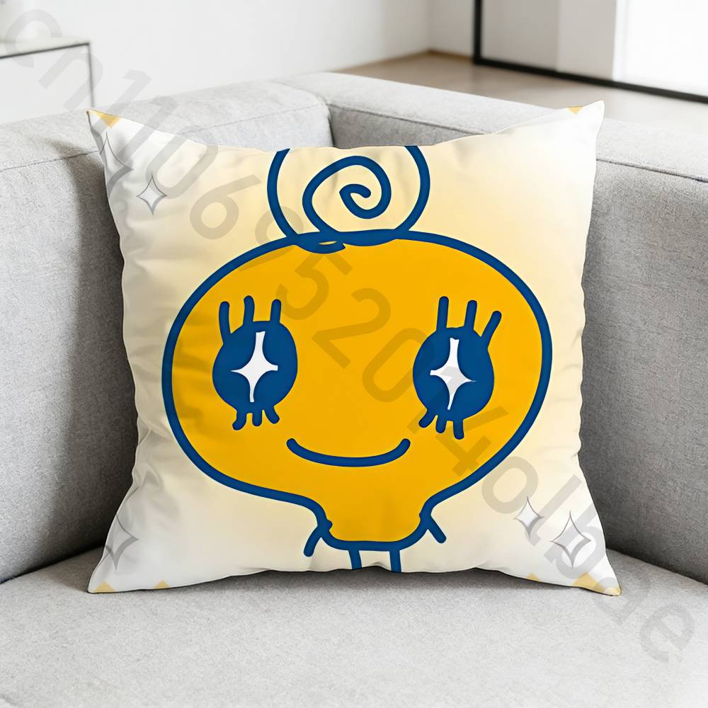 TTamagotchi MMametchi Pillow Case Sofa Living Room Bedroom Headboard Backrest Cushion Square Cushion Nap Time