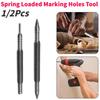 1/2Pcs Center Pin Punch Double Head 1/16&3/32inch Spring Loaded Marking Holes Tool Metal Woodwork Drill Bit Center Holes Punch