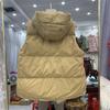 Зима-Осень, женский однотонный теплый жилет без рукавов с воротником-стойкой и воротником-стойкой, свободное шикарное белое пальто на утином пуху