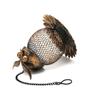 Wild Bird Feeder Owl Shape Hanging Metal Mesh Bird Feeder for Outdoor Garden Yard Decoration